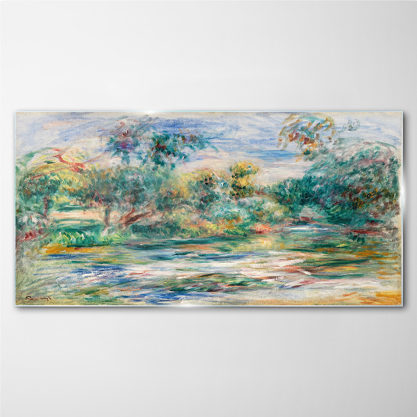 Foto glasbild Sommerlandschaften in Pastellfarben