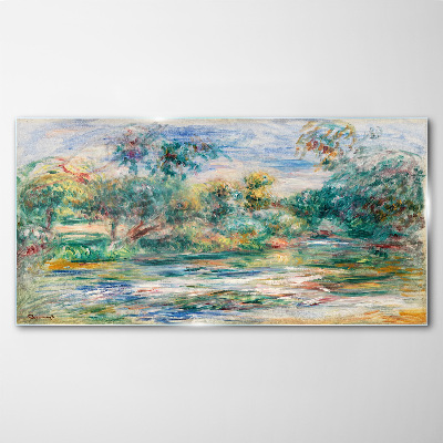 Foto glasbild Sommerlandschaften in Pastellfarben