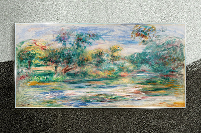 Foto glasbild Sommerlandschaften in Pastellfarben