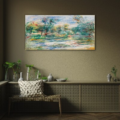 Foto glasbild Sommerlandschaften in Pastellfarben