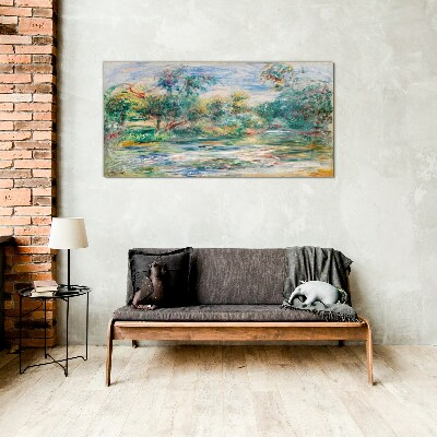 Foto glasbild Sommerlandschaften in Pastellfarben