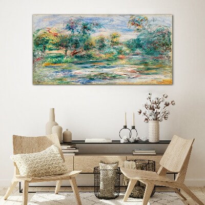 Foto glasbild Sommerlandschaften in Pastellfarben