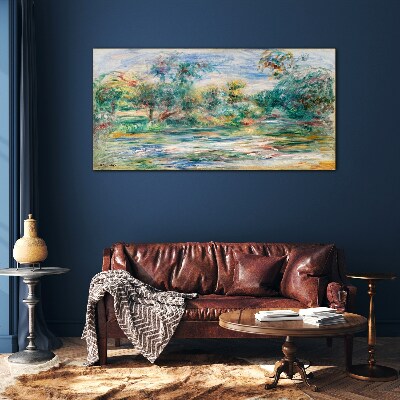 Foto glasbild Sommerlandschaften in Pastellfarben