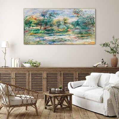 Foto glasbild Sommerlandschaften in Pastellfarben