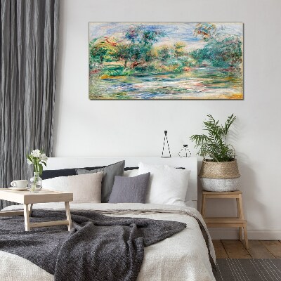 Foto glasbild Sommerlandschaften in Pastellfarben