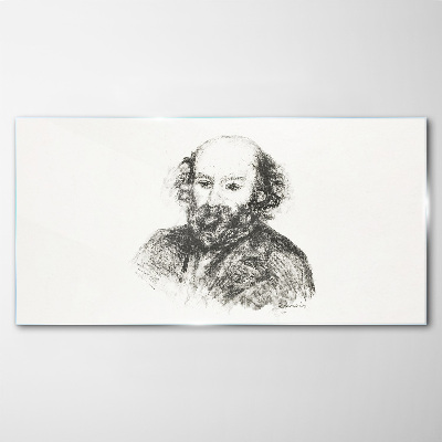 Glasbild Porträt eines Mannes im klassischen Stil