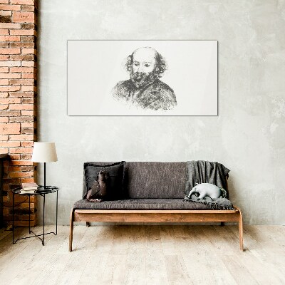 Glasbild Porträt eines Mannes im klassischen Stil