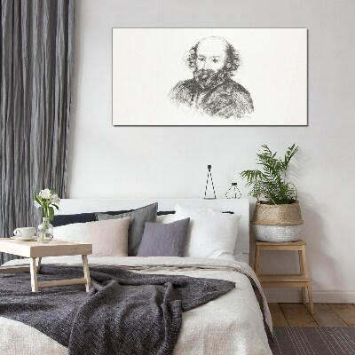 Glasbild Porträt eines Mannes im klassischen Stil
