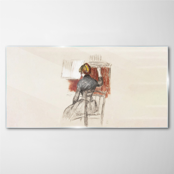 Glas bild Musik in der Stille