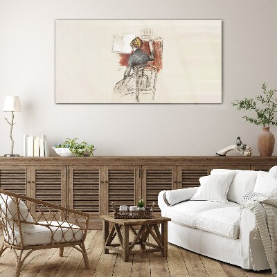 Glas bild Musik in der Stille