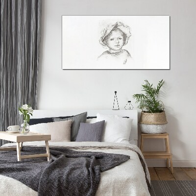 Bild auf glas drucken Porträt eines Kindes mit Hut