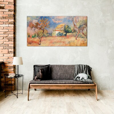Glas bild Sommerlandschaften in Pastellfarben