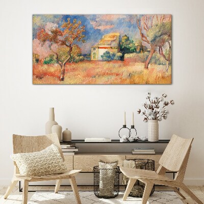 Glas bild Sommerlandschaften in Pastellfarben