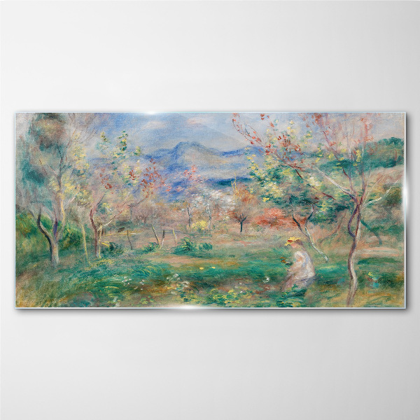 Glasbild Frühlingslandschaft