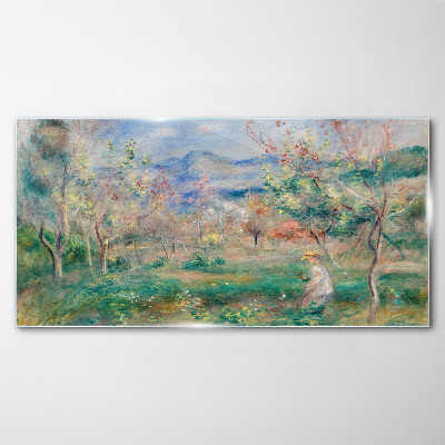 Glasbild Frühlingslandschaft