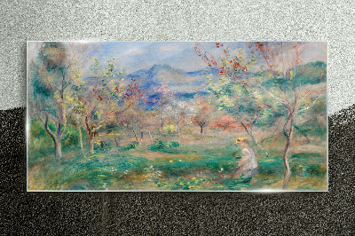 Glasbild Frühlingslandschaft