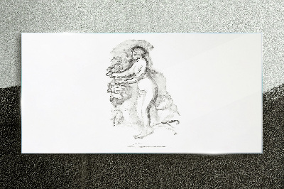 Foto auf glas Figur in Bewegung