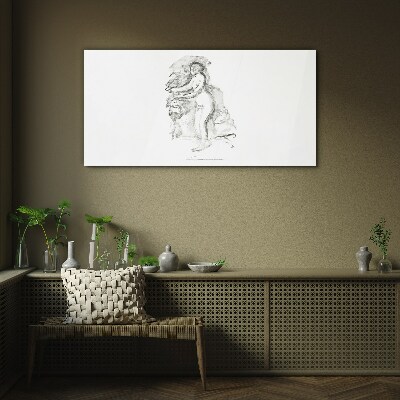 Foto auf glas Figur in Bewegung