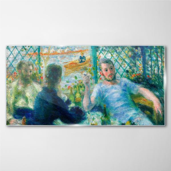 Glasbild Treffen am Fenster