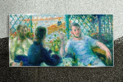 Glasbild Treffen am Fenster