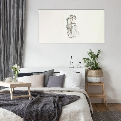 Glasbild Tanzen im weißen Licht