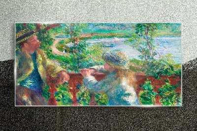 Glas bild Sommernachmittag am Fluss