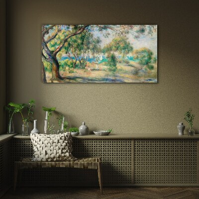 Bild aus glas Sommerlandschaft am Wasser