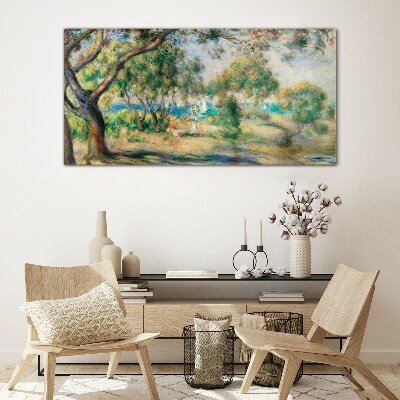 Bild aus glas Sommerlandschaft am Wasser