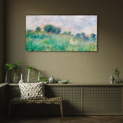 Glasbild Wiese in der Sonne