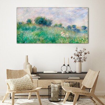 Glasbild Wiese in der Sonne