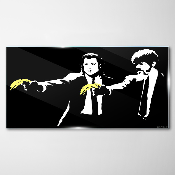 Bild auf glas Pop-Art-Bananen