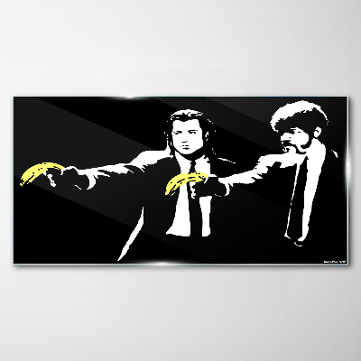 Bild auf glas Pop-Art-Bananen