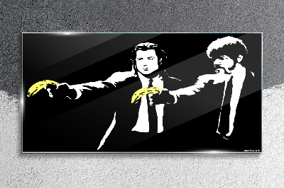 Bild auf glas Pop-Art-Bananen