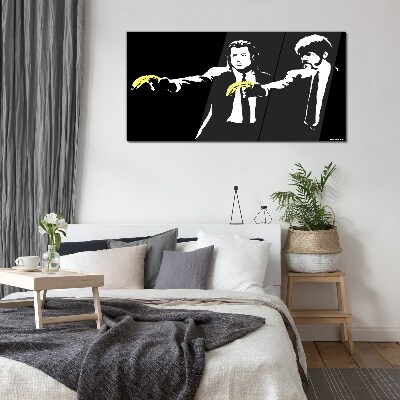Bild auf glas Pop-Art-Bananen