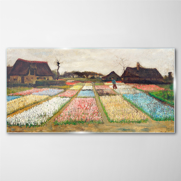 Glasbild Frühlingstulpenfelder