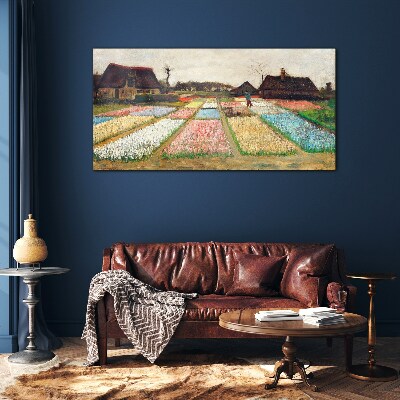 Glasbild Van-Gogh-Blumenwiese