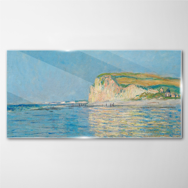 Glasbild Klippen am Meer im Tageslicht