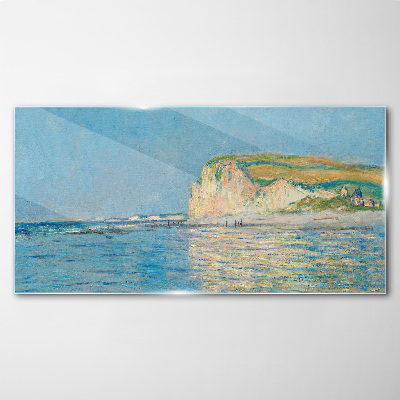 Glasbild Klippen am Meer im Tageslicht