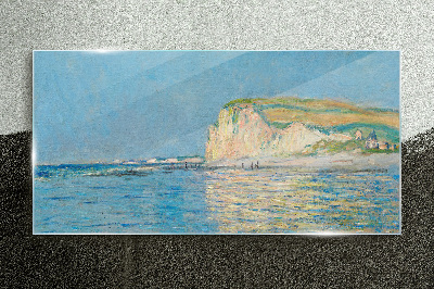 Glasbild Ebbe bei Monets Pourville