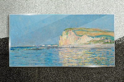 Glasbild Klippen am Meer im Tageslicht