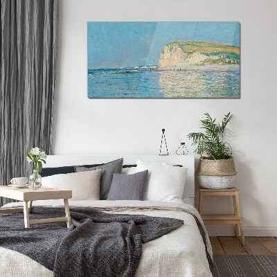 Glasbild Klippen am Meer im Tageslicht