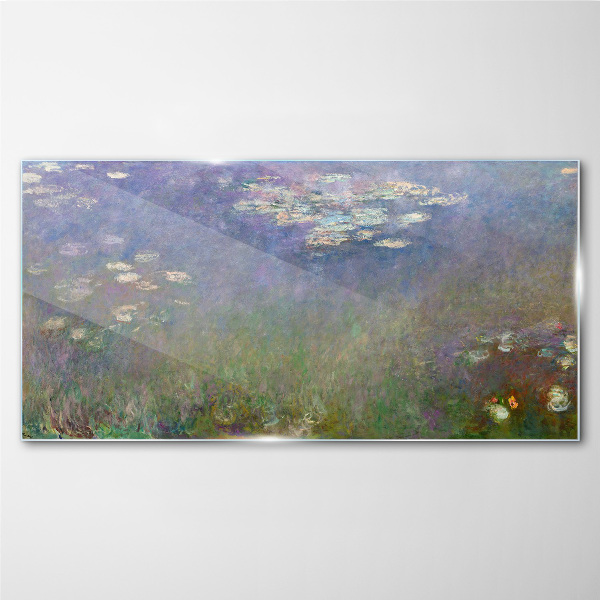 Glasbild Seerosen Monet