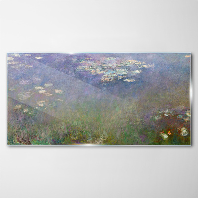 Glasbild Seerosen Monet