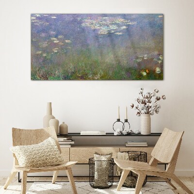 Glasbild Seerosen Monet