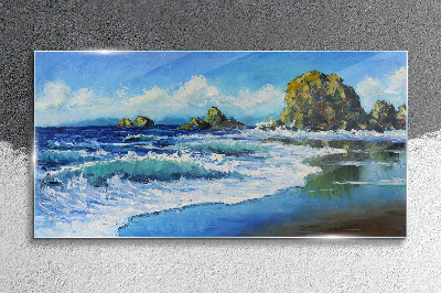 Foto glasbild Ruhiges Meer an einem sonnigen Tag