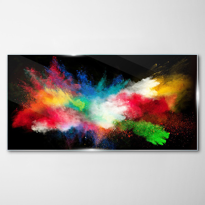 Glasbild Ausdruck von Farben in Bewegung