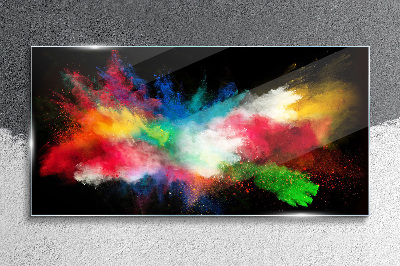 Glasbild Ausdruck von Farben in Bewegung