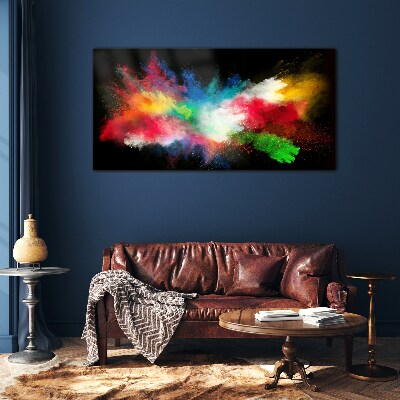 Glasbild Ausdruck von Farben in Bewegung