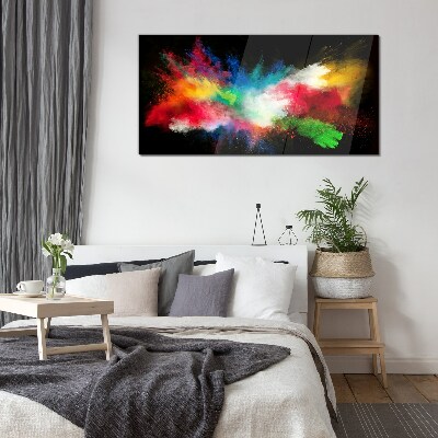 Glasbild Ausdruck von Farben in Bewegung