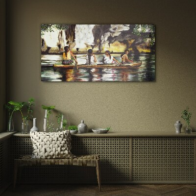 Glasbild Wasserspiegelungen des Alltags